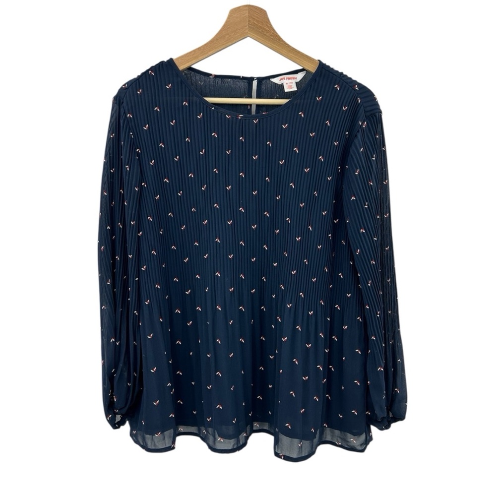 Joe Fresh Navy Blouse with Heart Design
